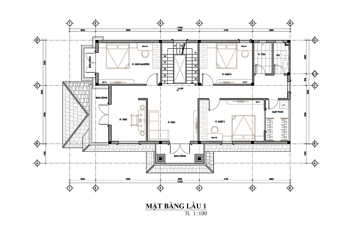 Bản vẽ thiết kế nhà tầng lầu