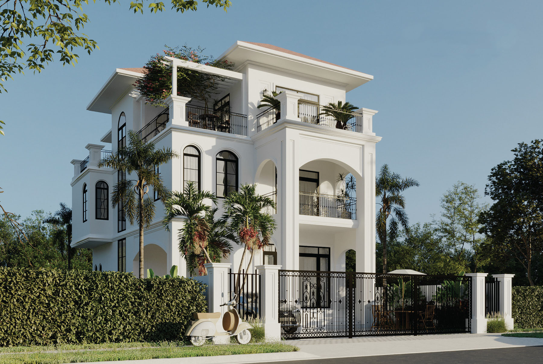 Căn biệt thự mang trong mình hương vị cổ kính và truyền thống