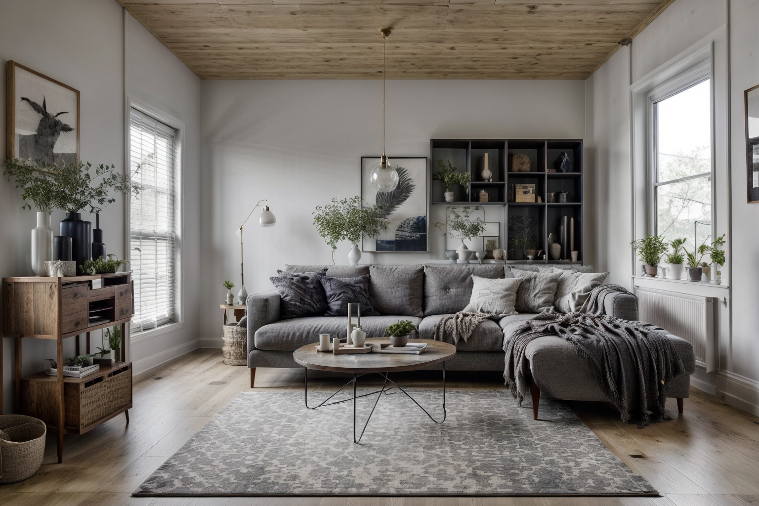 Phòng khách trong dự án thi công nhà phố của anh Lâm