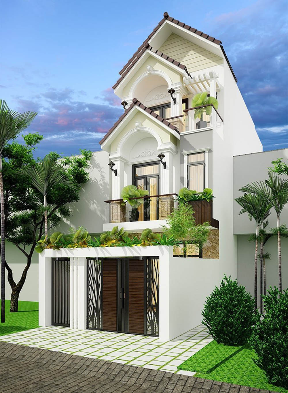 Mẫu Nhà Ống Mái Thái
