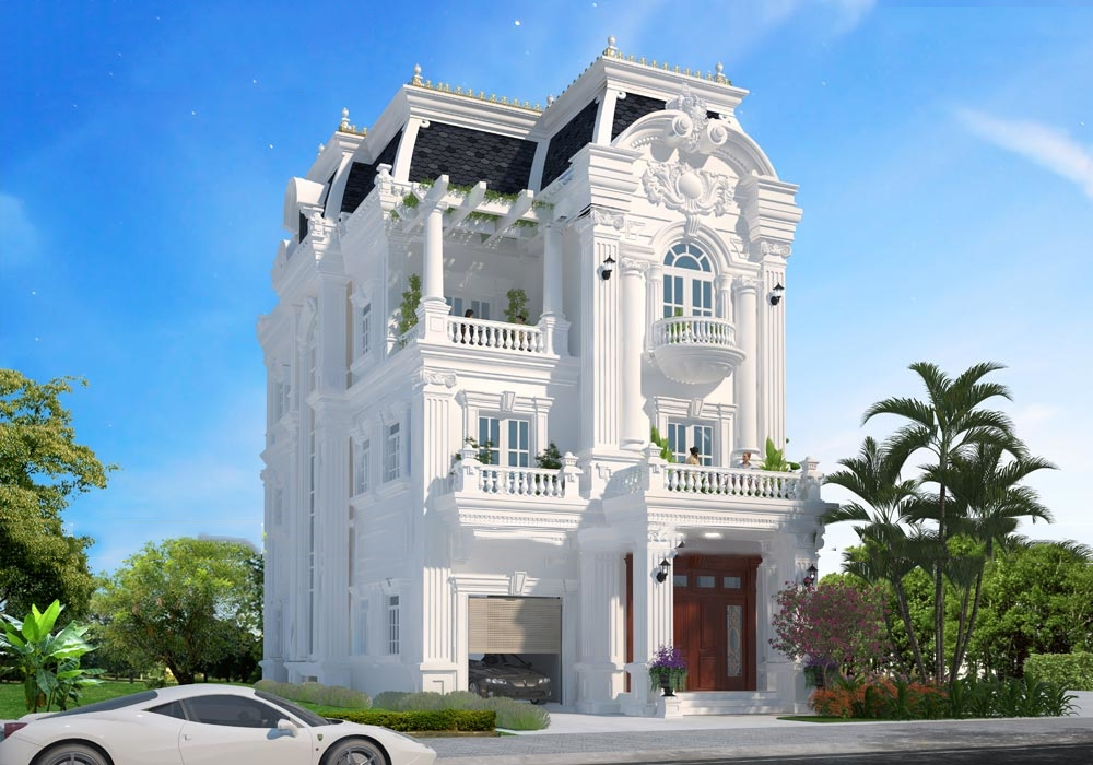 Màu trắng chủ đạo bao phủ toàn bộ ngôi nhà, làm nổi bật vẻ đẹp tinh khiết và trang nhã.