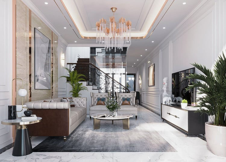 Villax nội thất nhà ống tân cổ điển Elegant House