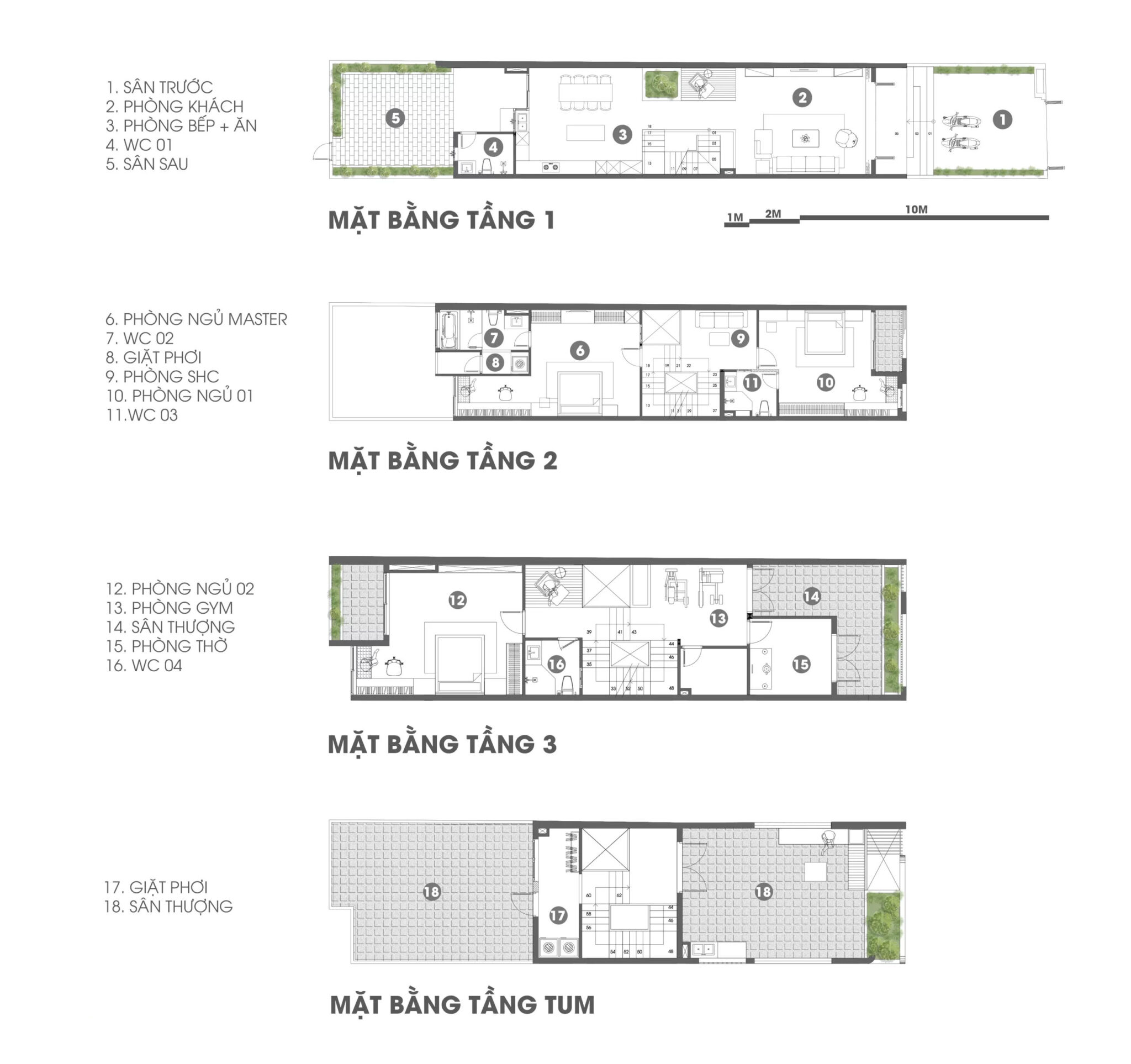 Bản vẽ chi tiết nội thất nhà ống tân cổ điển Elegant House