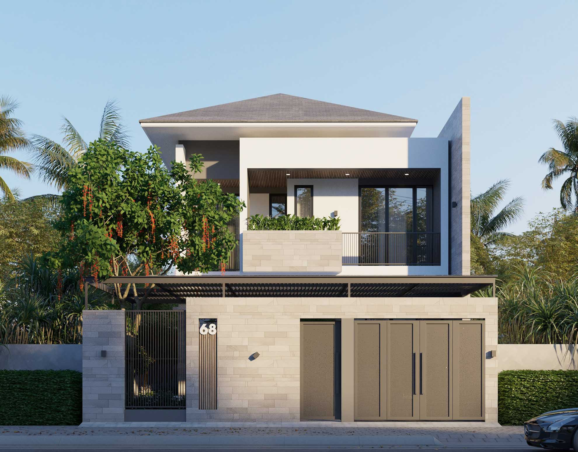 C’s House hiện lên như một biểu tượng của sự tĩnh lặng và thanh bình giữa nhịp sống sôi động của thành phố