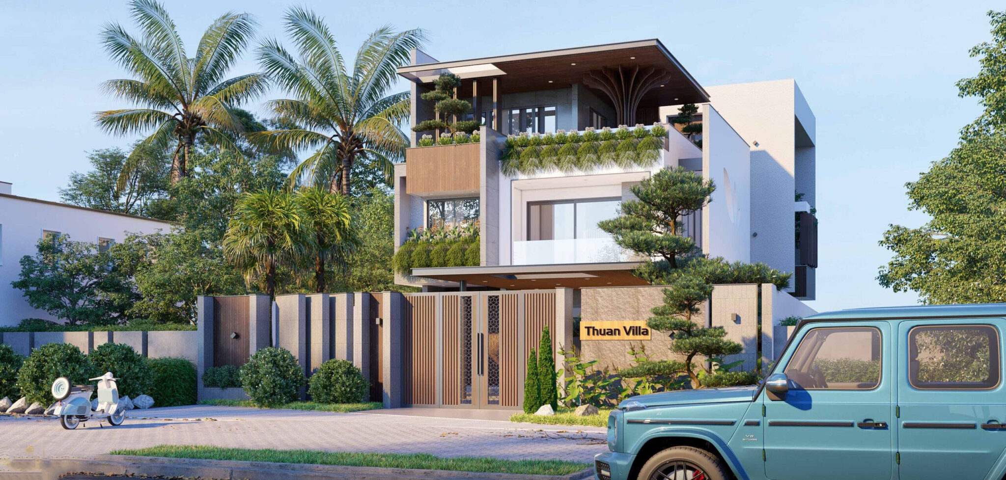 Kết cấu không gian mở thoáng đãng cho ngôi nhà