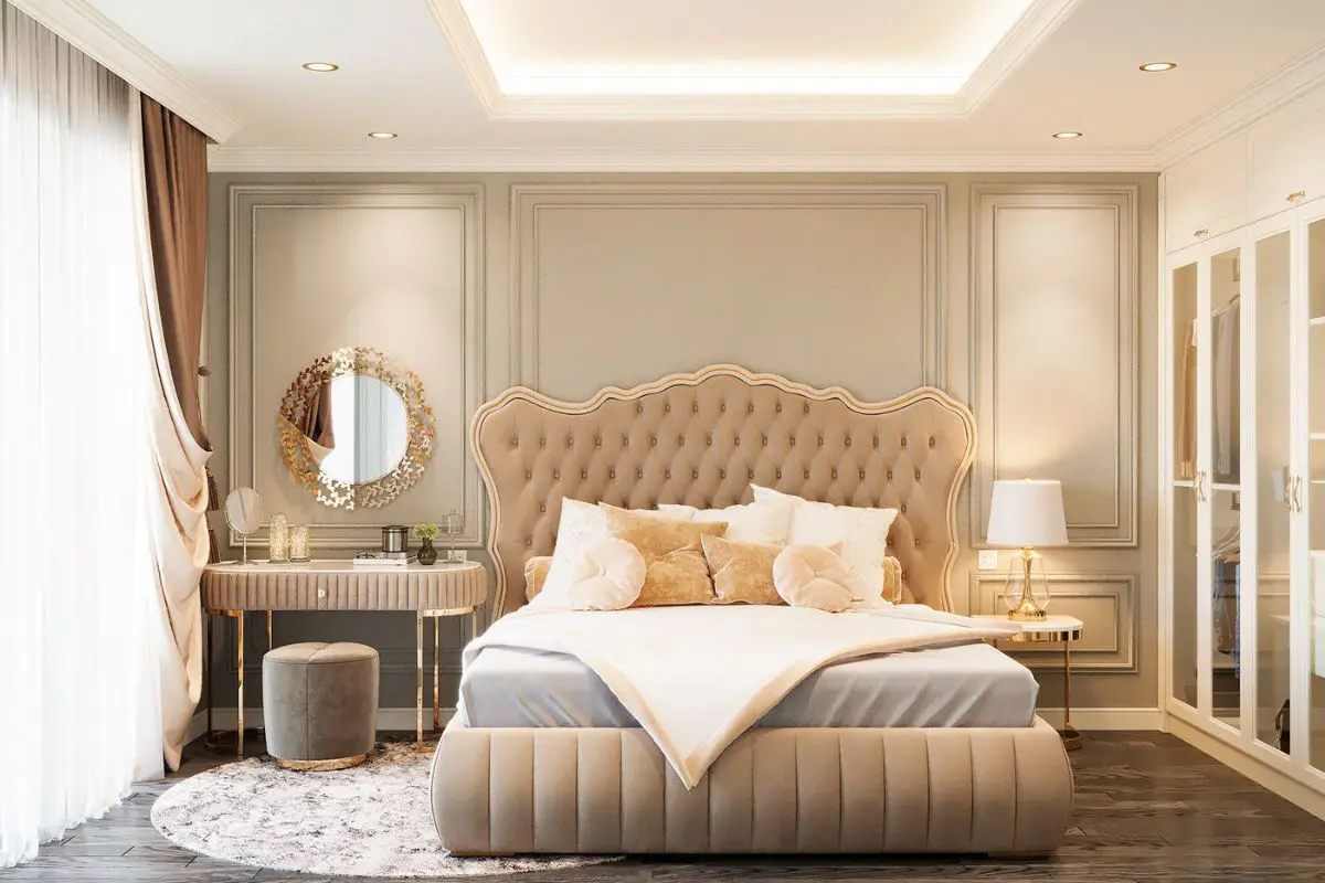 Nội thất của phòng ngủ được thiết kế đơn giản, không quá phức tạp