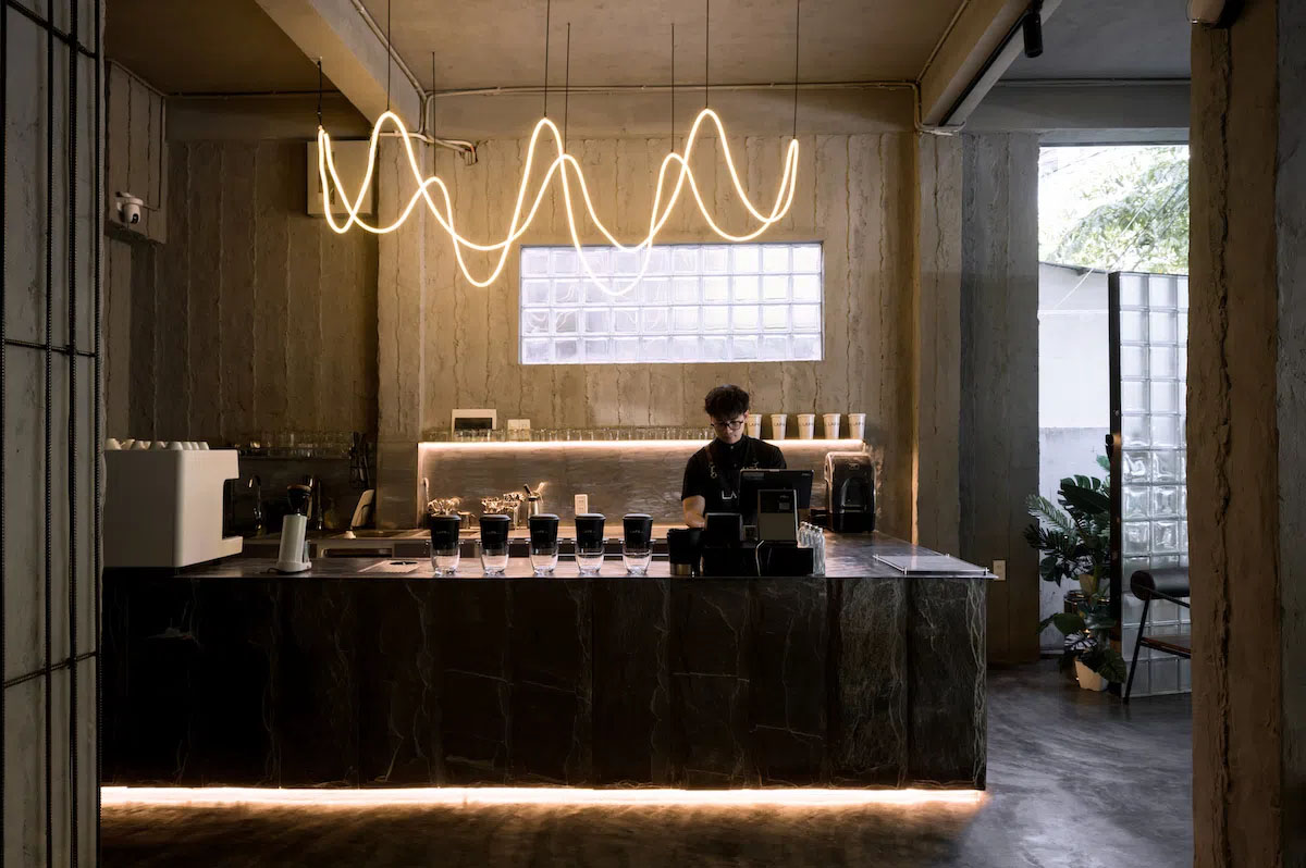 Phối cảnh chi tiết thiết kế quán cafe LAPH