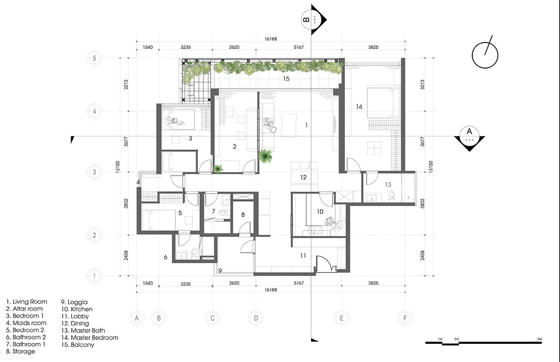 bản vẽ dự án thiết kế nội thất chung cư 55m2