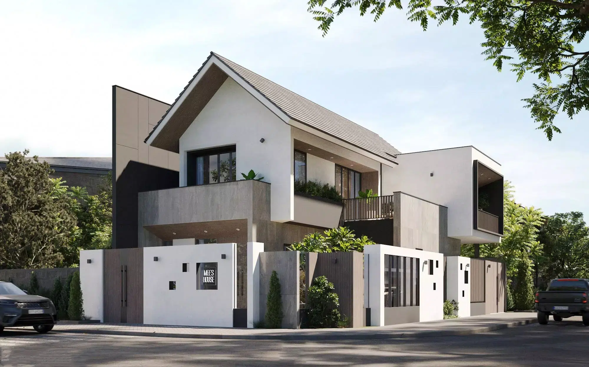 Phối cảnh 3D và báo giá chi tiết cho biệt thự hiện đại 2 tầng tại Villax