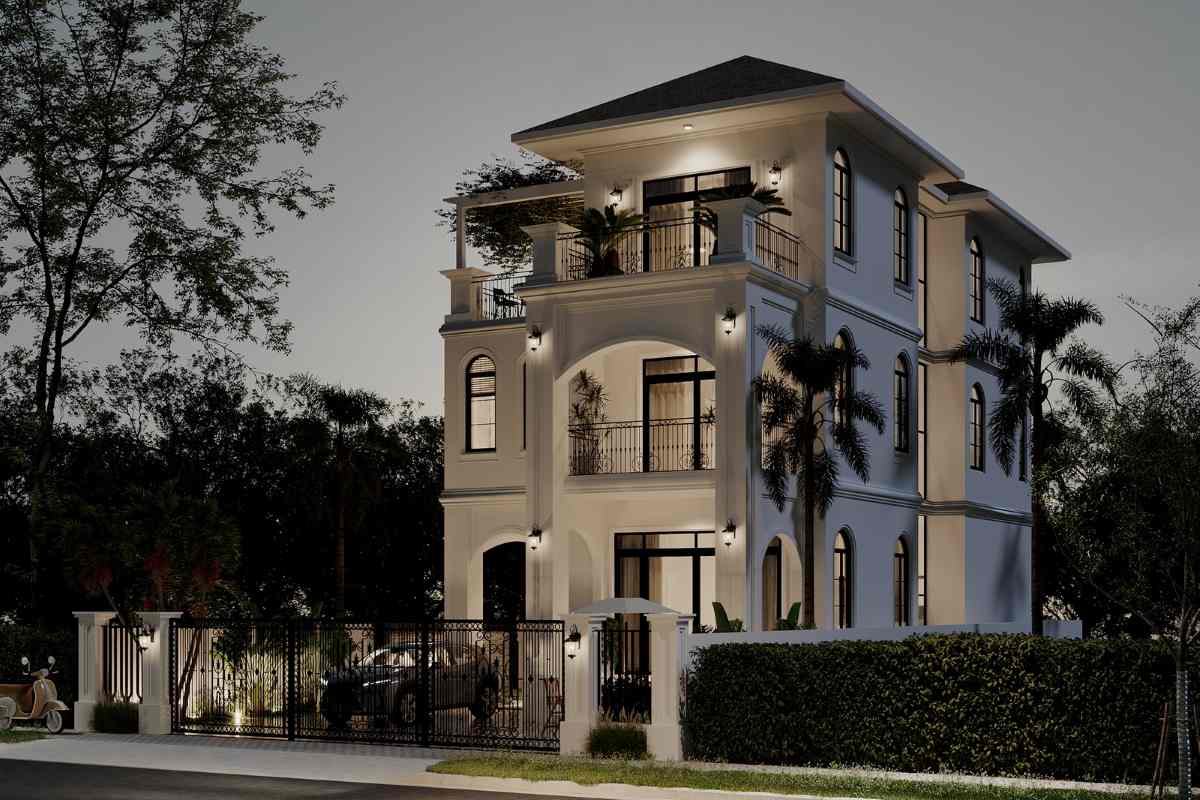 biệt thự 2 tầng có hồ bơi